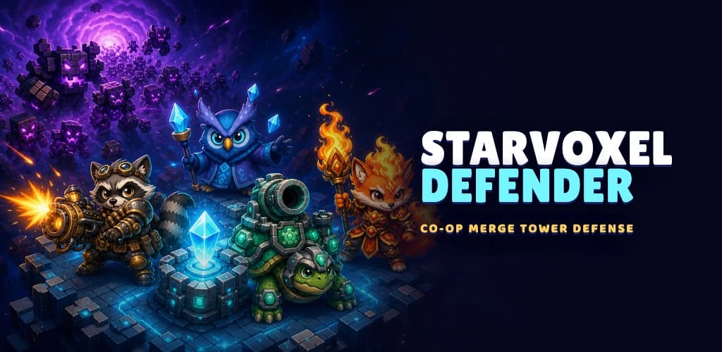 Starvoxel: Making a two-lane co-op tower defense work on mobile