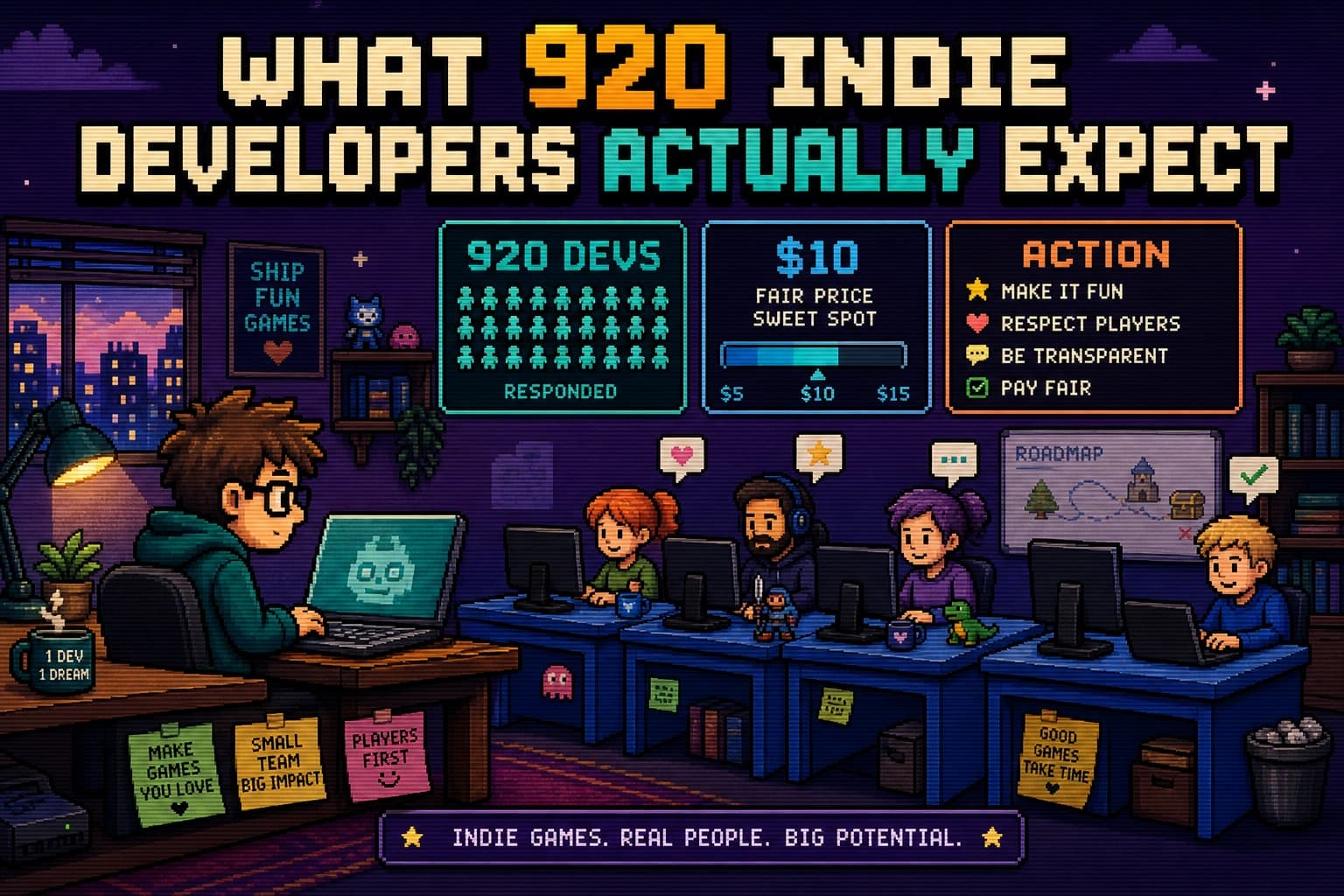 What 920 indie developers actually expect from their games